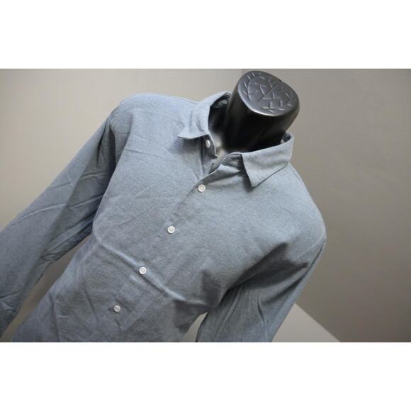 Civil Society Dress Shirt Heather Blue Stretch Button Up Mens Size XL NWT - Picture 4 of 8